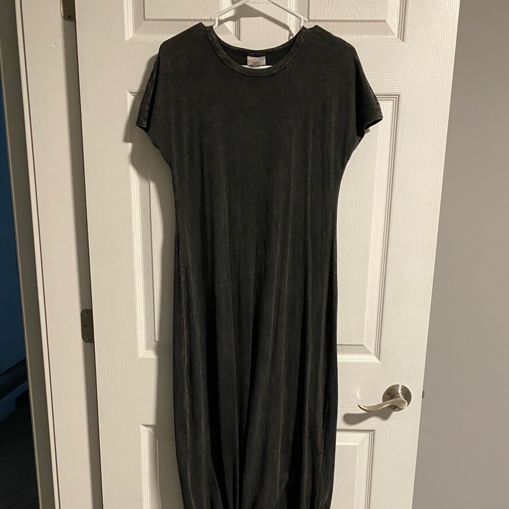 Black Acid Wash maxi dress